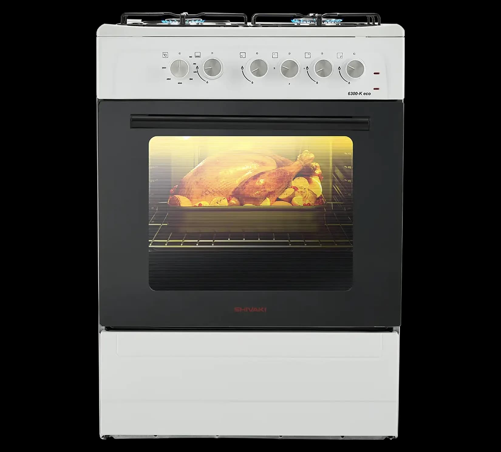 Shivaki 6300-K Eco gaz plitasi - Oq
